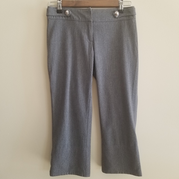 Bebe gray cropped career pants size 0 - Picture 7 of 8